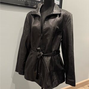 Women's Worthington Black Leather Lambskin Jacket
